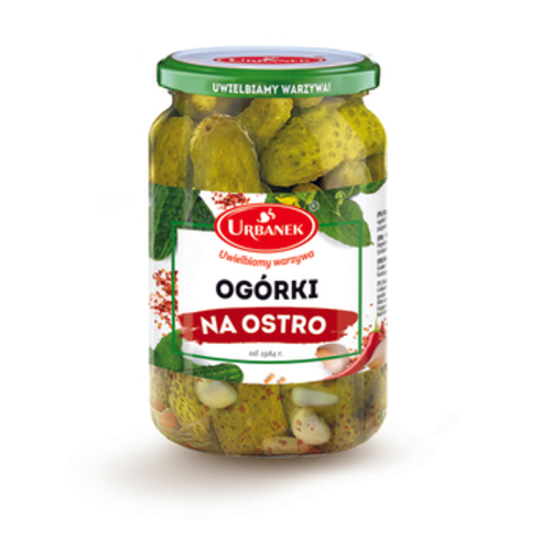 Ogórki na ostro 680g/350g Urbanek