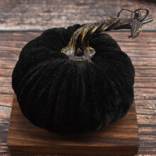 Ornement citrouille en velours Dengmore fait main 10 cm