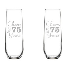 Champagnerflöten aus Glas, Sektgläser, 2er-Set, 8,5