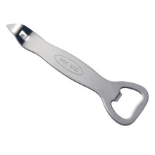 Ouvre-bouteille portable à double tête en acier inoxydable argenté