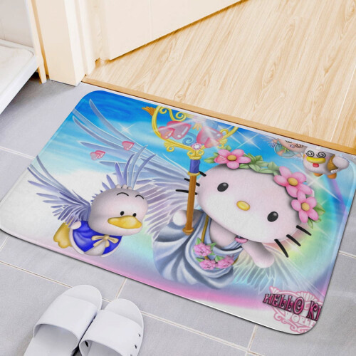Χαριτωμένο χαλάκι μπάνιου Hello Kitty αντιολισθητικό πλενόμενο φανελένιο χαλάκι 1