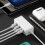 Compacte USB C Hub Splitter-oplaadbasis met dubbele USB- en-1m 3