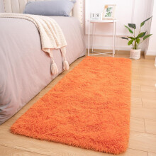Tapis orange moelleux Ă poils longs 120 x 180 cm