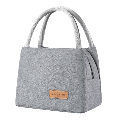 Isolierte Lunchtasche aus Oxford-Gewebe, grau
