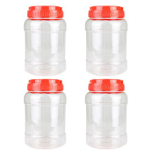 Guangmc genomskinliga lufttäta burkar med lock 1000 ml 4 st