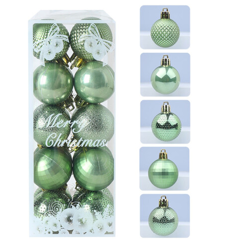 Christmas Ball Decorations Gold Silver Pink 4cm