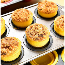 Μίνι ταψί για cupcakes σιλικόνης Xubond με μεταλλικό πλαίσιο, 6 φλιτζανιών
