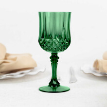 Verres à vin en plastique BalsaCircle vert chasseur 23 cl