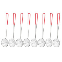 Ensemble de 8 passoires en acier inoxydable rouge