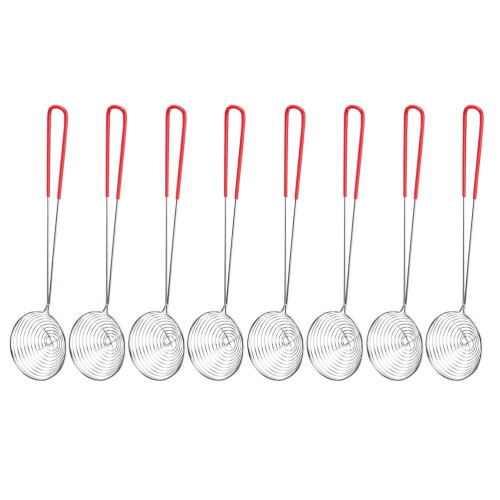 Ensemble de 8 passoires en acier inoxydable rouge