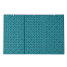 Tapis égouttoir à vaisselle en silicone 61 x 40 cm, antidérapant et pliable