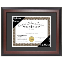 TiaGOC mahogany diploma frame 11.75x16 in with black mat