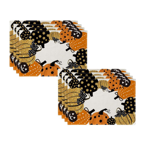 Σουπλά Xubond Plaid Bat Truck για Halloween, σετ 4 τεμαχίων