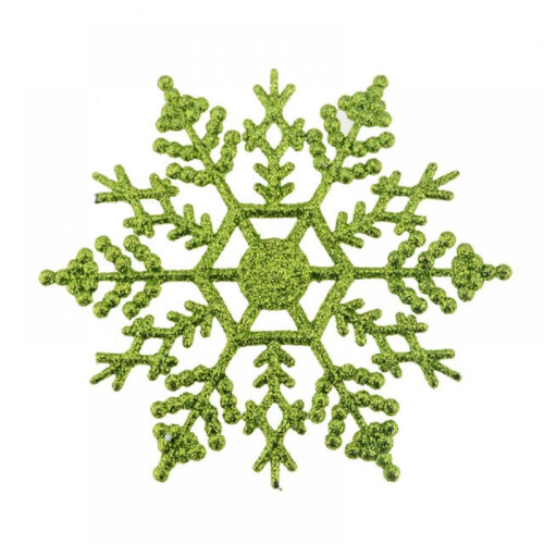 Snöflingeornament Plastglitter6 stycken