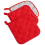 Lot de 3 maniques en coton éponge rouge style moderne 1
