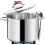 Olla de acero inoxidable de 16 cuartos con tapa de vidrio. 1