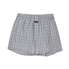 Herren Baumwoll Boxershorts Vintage Karo Schlafunterhose mit Knopfleiste locker bequem Homewear XL