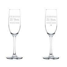 Champagneflutes/mousserende wijnglazen set van 2,3 ml