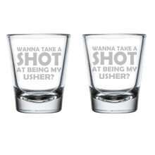 Coffret de 2 verres à shot 50 ml (1,75 oz) - Cadeau idéal pour une demande en mariage
