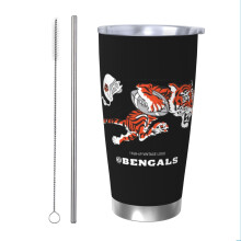 Gobelet isotherme de football des Bengals, 59 cl, en acier inoxydable