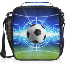 Geïsoleerde lunchtas in de vorm van een 3D-voetbal voor kinderen (1 stuk)