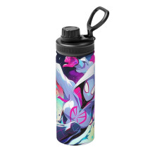 Bouteille d'eau isotherme Spider-Verse en acier inoxydable, 532 ml (18 oz).