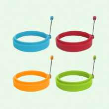 Anneaux à œufs en silicone alimentaire, paquet de 4, 10 cm