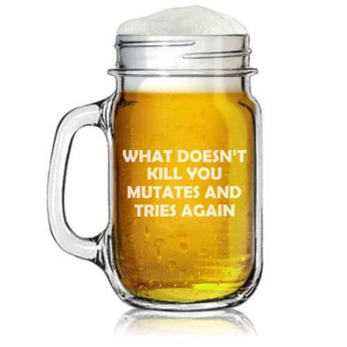 Mug en verre Mason Jar avec anse, 473 ml (16 oz).