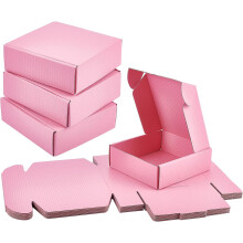 Boîtes d'expédition en carton rose 15 x 15 x 5 cm (12 pièces)