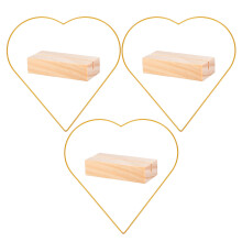 3Sets Metaal Hart Krans Met Standaard, Perfect Voor DIY Decor