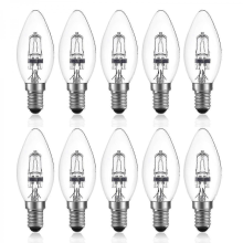 42 W E14 C35 dimmbare Halogenkerze 220 bis 240 V Warmweiß 2700 K transparent 10 Stück