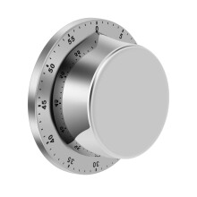 Mechanický kuchyňský časovač z nerezové oceli, vodotěsný, magnetický