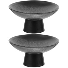 Coupe à fruits en céramique avec base noire (2 pièces)