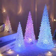 Lampă de noapte acrilică cu LED pentru mini brad de Crăciun, 1 buc.