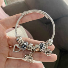 Pulsera ajustable y extraíble de acero de titanio