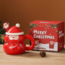 Tazza in ceramica con la faccia di Babbo Natale da 355 ml (12 oz)