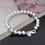Bracelet de perles argentées pour femme, 8 mm 1