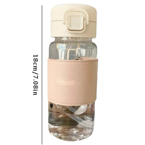 Water Bottle Spring Sippy Cup with Leather Cover 2