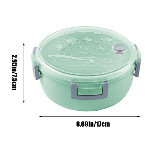 Lunchbox aus Weizenstroh mit Deckel, 1-lagig 1