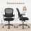 Ergonomic Office Chair Black Mid-Back with Lumbar Support 5