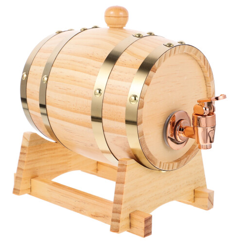 EXCEART whiskyfatdispenser i ek, lagring 0,8 l