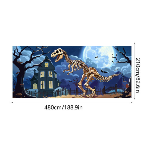 Skeleton Dragon Garage Background Cloth 1pc 2
