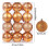Christmas Ball Ornaments Orange Plastic 24PCS 3CM 1