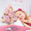 Pink Tabletop Christmas Tree with LED Lights 12in 2