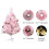 Pink Tabletop Christmas Tree with LED Lights 12in 4