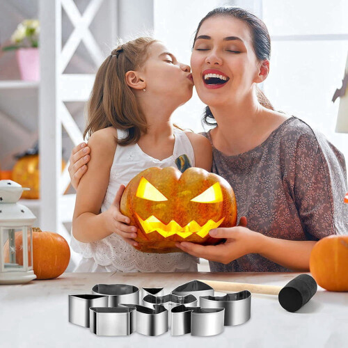 Κιτ σκαλίσματος κολοκύθας για το Halloween από ανοξείδωτο ατσάλι, 6 τεμάχια 2