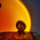 Luminária Sunset para quarto com projeção - Luz noturna 2
