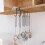 Under-Cabinet Mug Holder Black 8-Hook Kitchen Rack 5