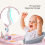 Foldable Baby Walker with Music Pink 5