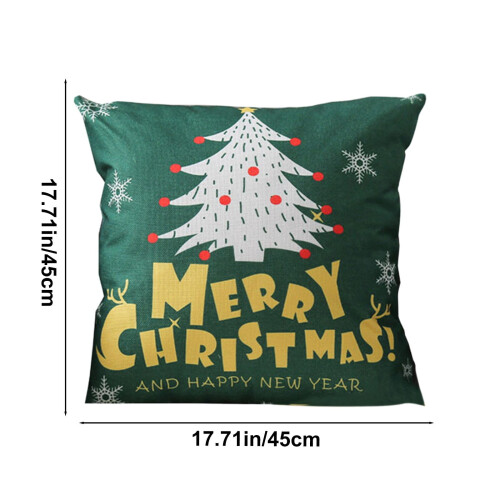 Housses de coussin de Noël en lin 45 x 45 cm 2